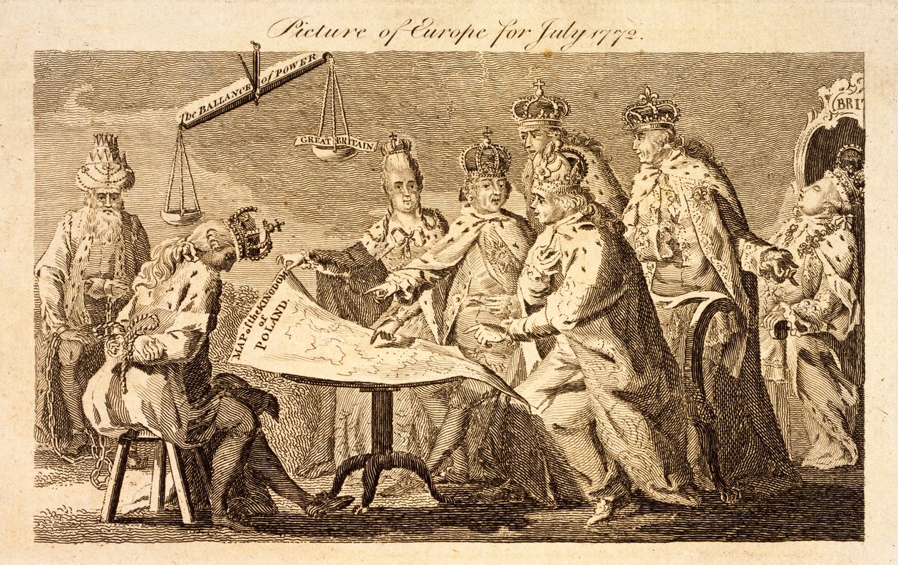 Bilde av Europa for juli 1772, ca. 1772 (gravering) av English School