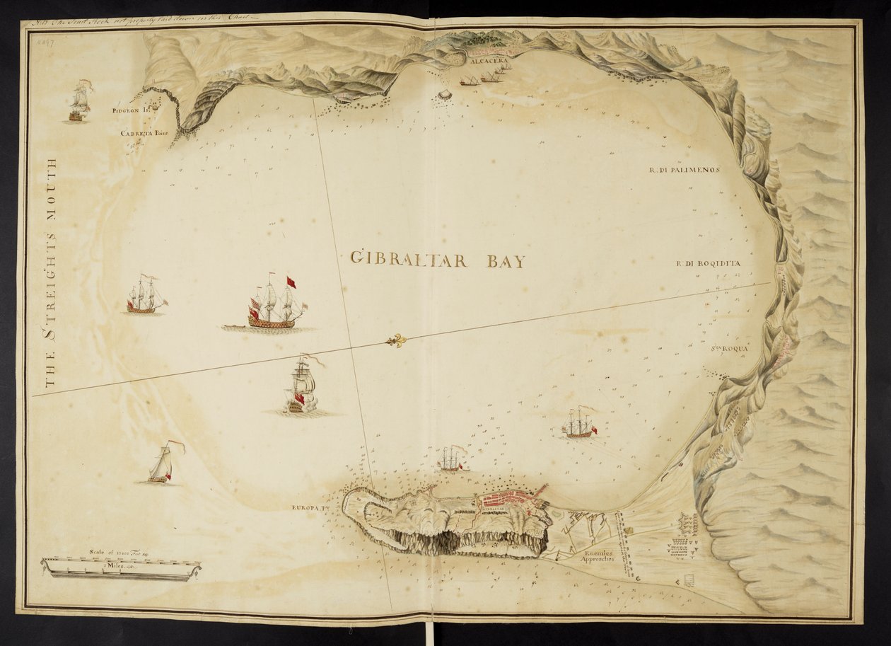 Plan for Gibraltar, Fem planer for bukten og festningen til Gibraltar av English School