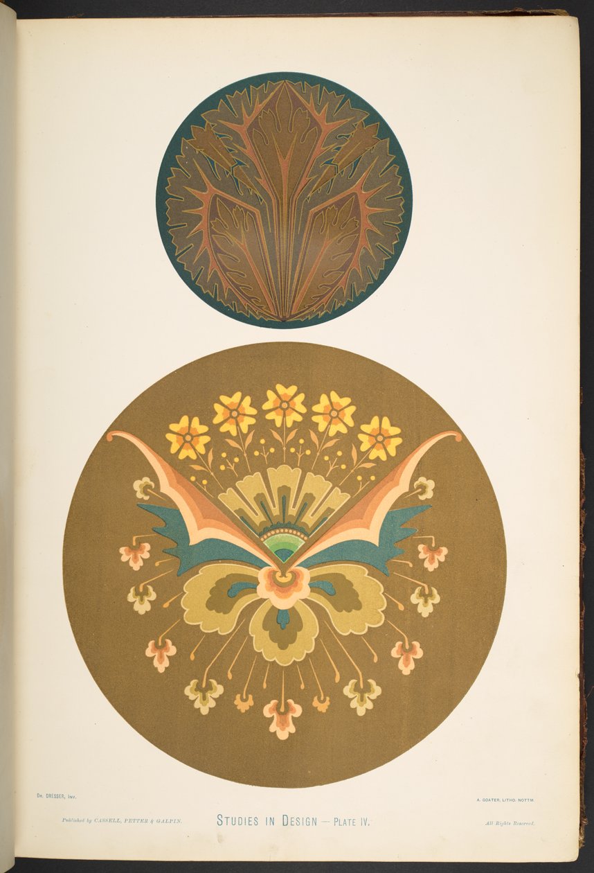 Plate iv  , fra Studies in Design. [60 fargede plater.] av English School