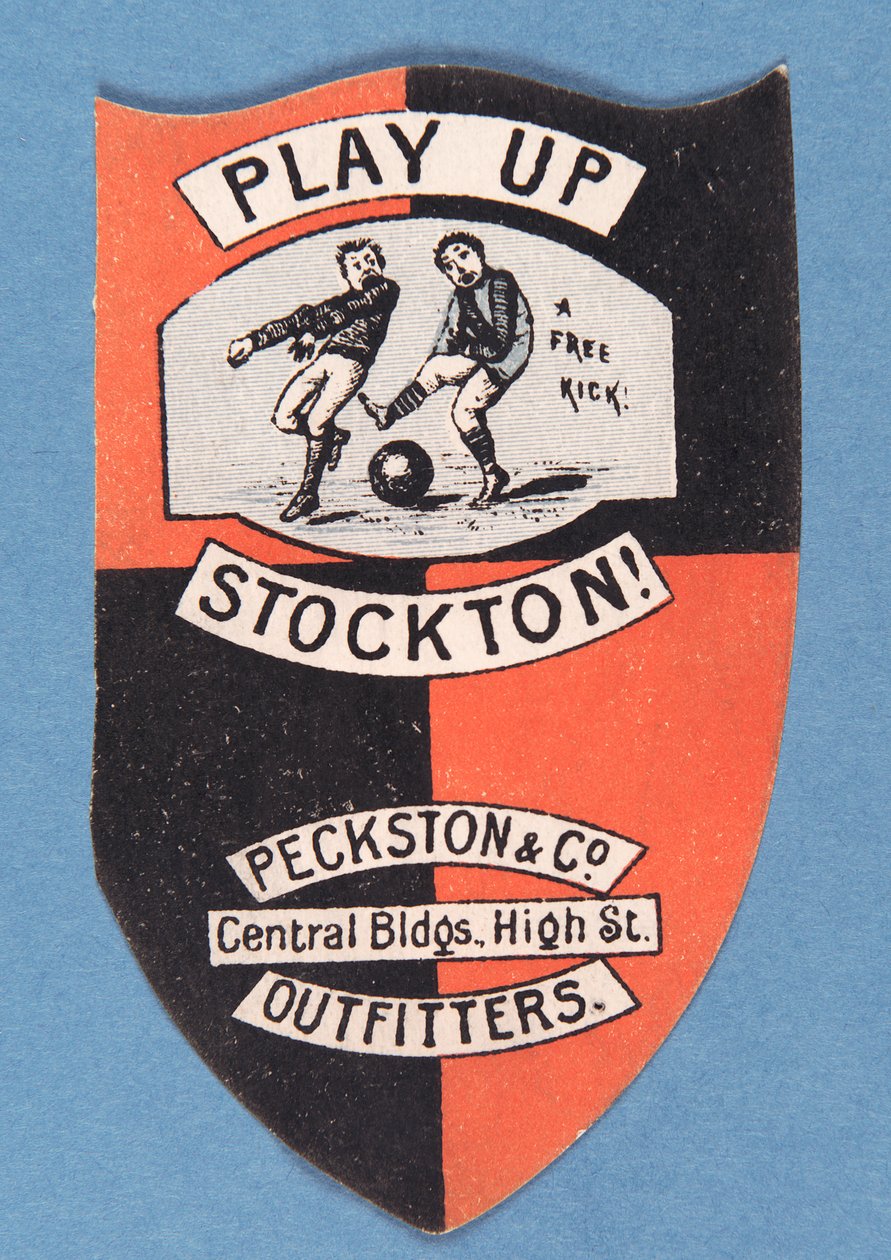 Spill opp Stockton! Peckston og Co. Outfitters. Central Buildings, High St. av English School