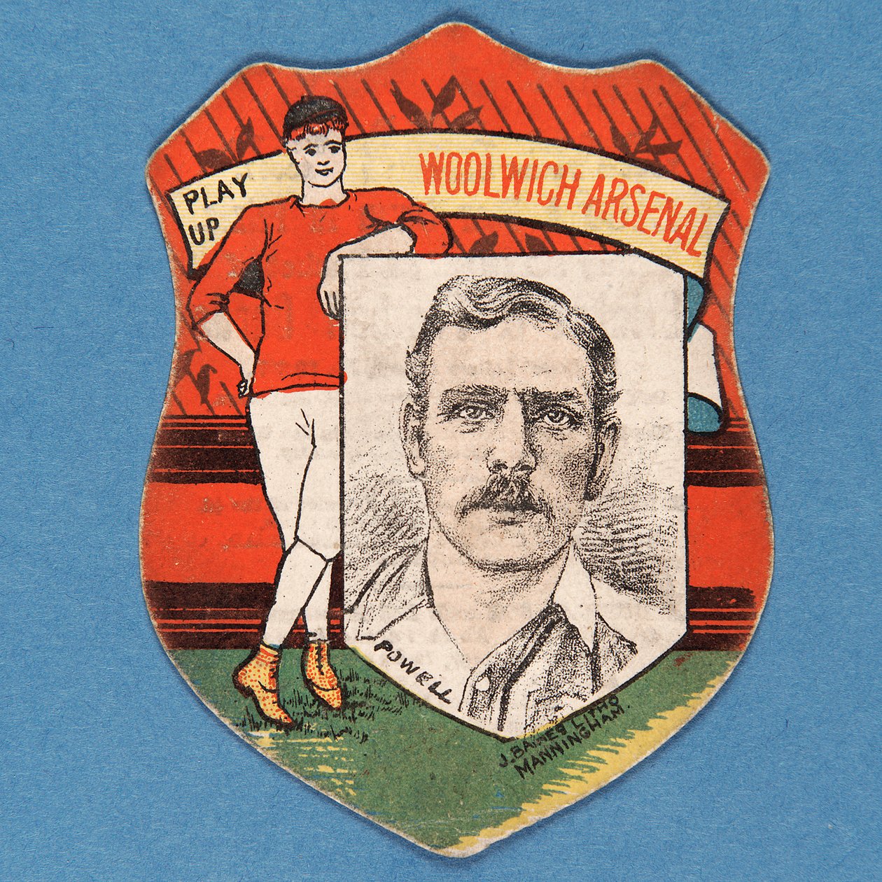 Spill opp Woolwich Arsenal Powell, Baines-kort i form av et skjold, 1888-89 av English School
