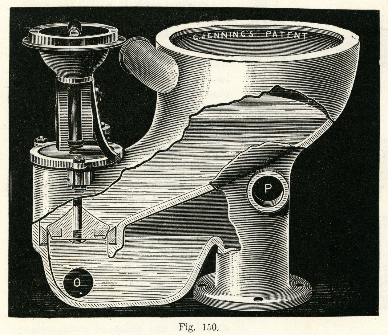Stempelventilskap, 1870 av English School