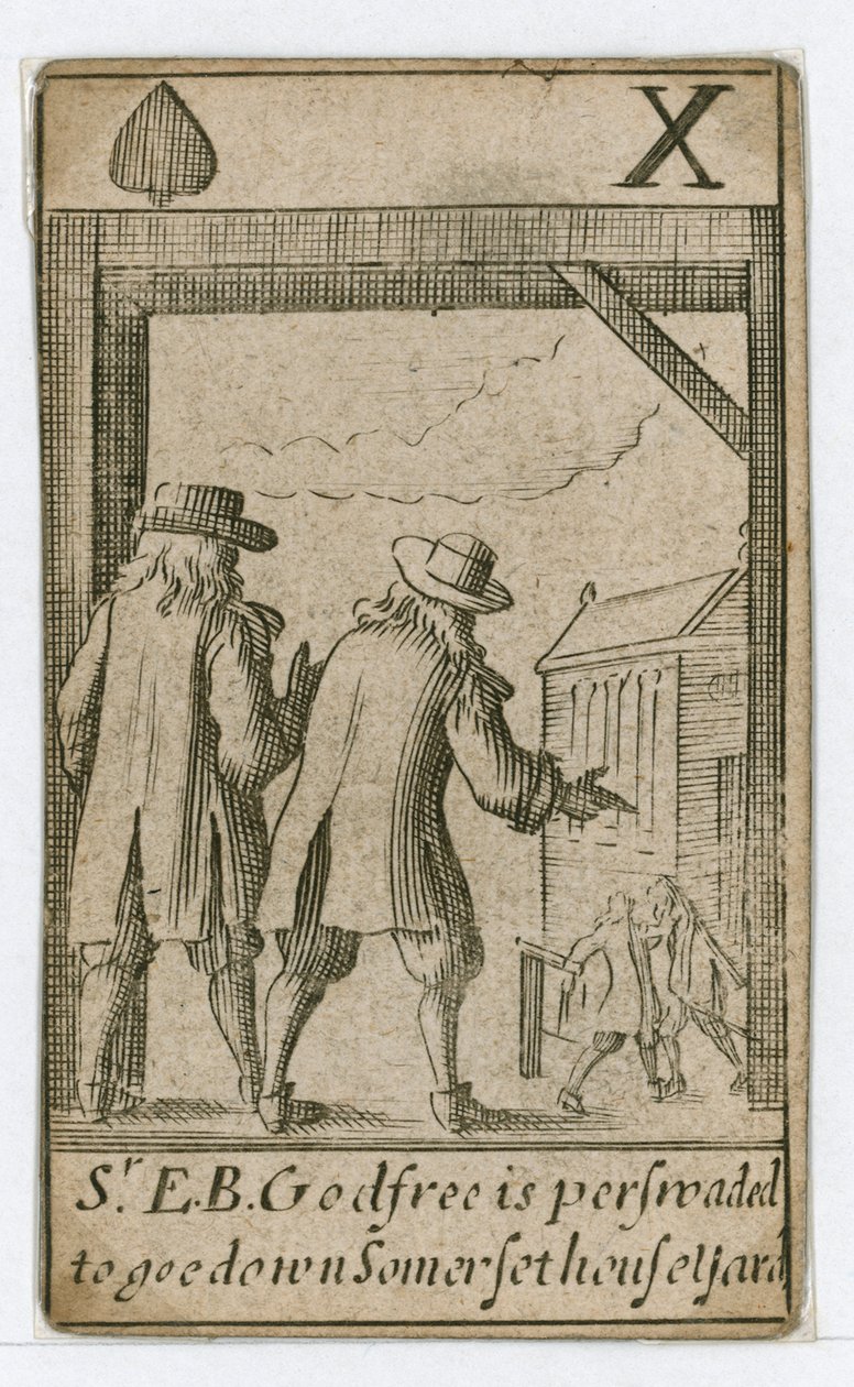 Popish Plot-spillkort (gravering) av English School
