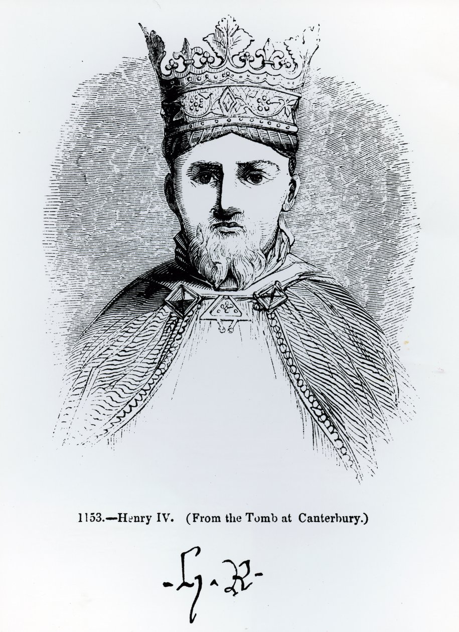 Portrett og signatur av Henry IV (1366-1413) av English School