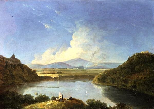 Portrait of A Sportsman, sent på 1700-tallet (olje på lerret) av English School