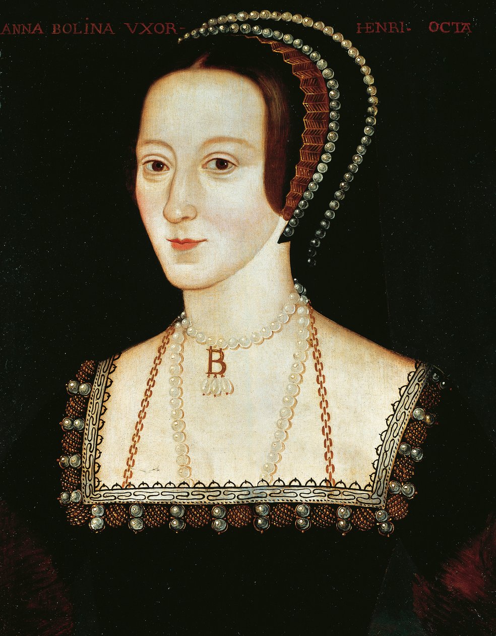 Portrett av Anne Boleyn, ca. 1533-36 (olje på panel) av English School