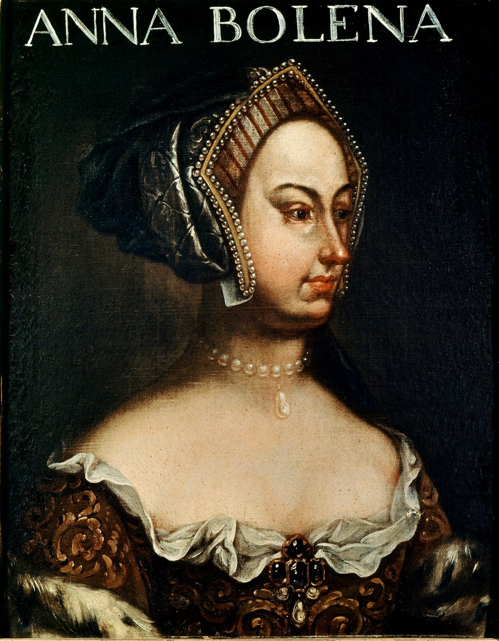 Portrett av Anne de Boleyn (Anna eller Ann Bolin og Anne Bullen av English School