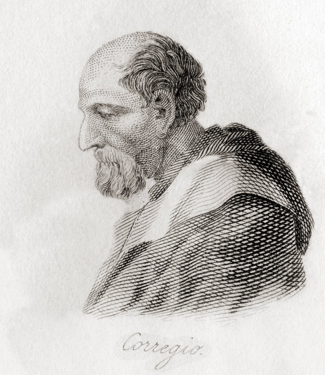 Portrett av Antonio Allegri da Correggio av English School