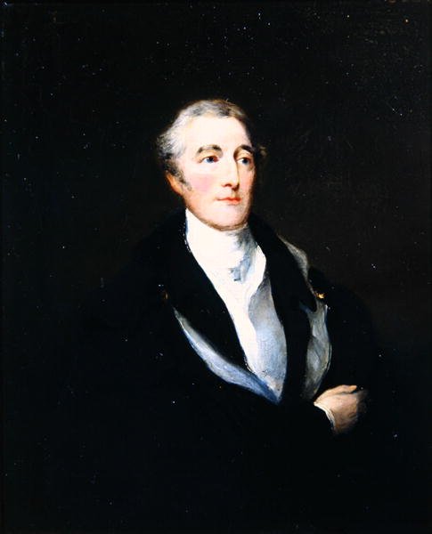 Portrett av Arthur Wellesley (1769-1852) Duke of Wellington (olje på lerret) av English School