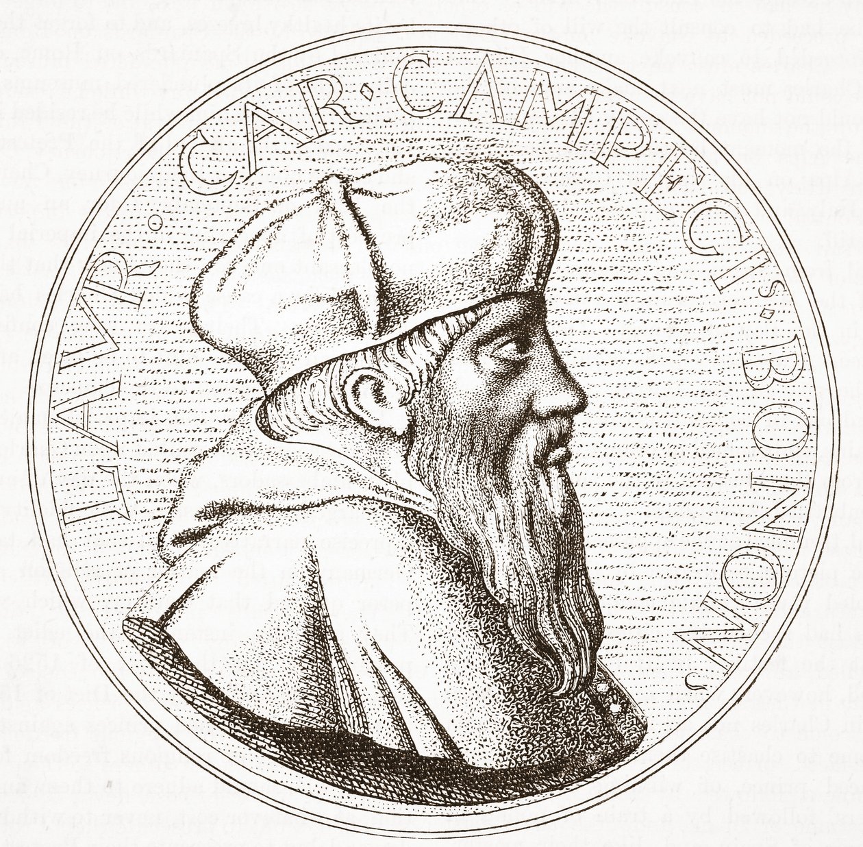 Portrett av kardinal Campeggio, illustrasjon fra The History of Protestantism av James Aitken Wylie (1808-1890), pub. 1878 av English School