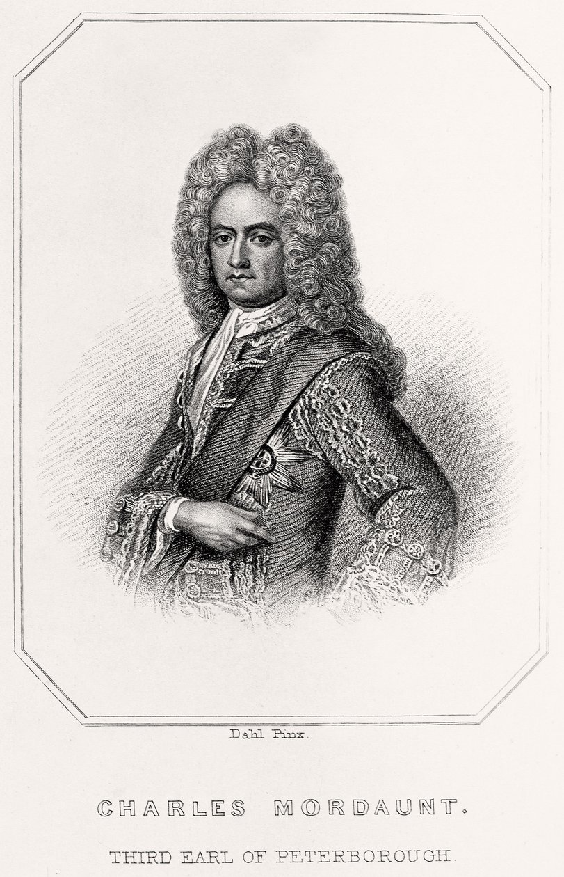 Portrett av Charles Mordaunt, 3. jarl av Peterborough, 1835 av English School