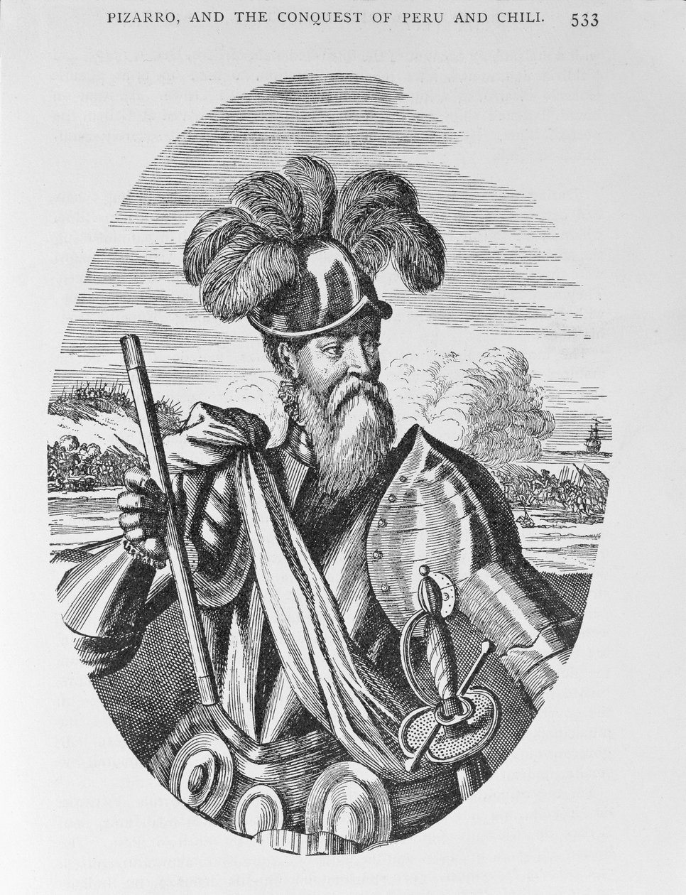 Portrett av Francisco Pizarro (ca. 1475-1541) fra 
