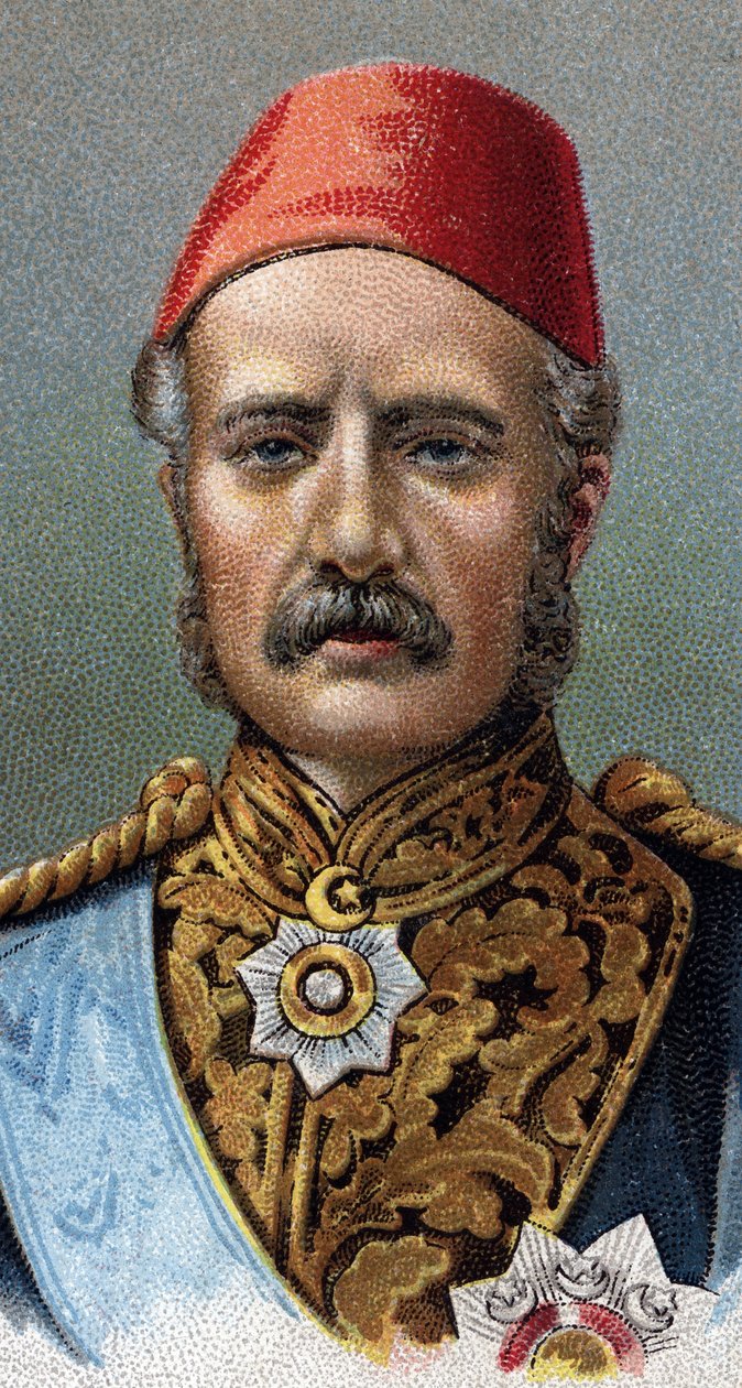 Portrett av general Charles Gordon, britisk soldat - Portrett av Charles George Gordon dit le Pasha (1833-1885), britisk soldat - Fra serien "" Leaders of Men""" - Chromolithography - English School, 20. århundre - av English School