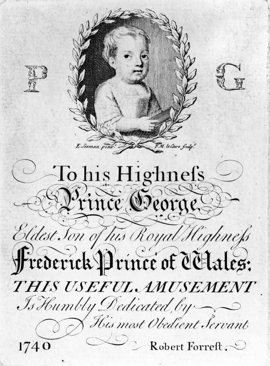 Portrett av George III, trykk laget av Francois Movellon de la Cave, 1804 av English School
