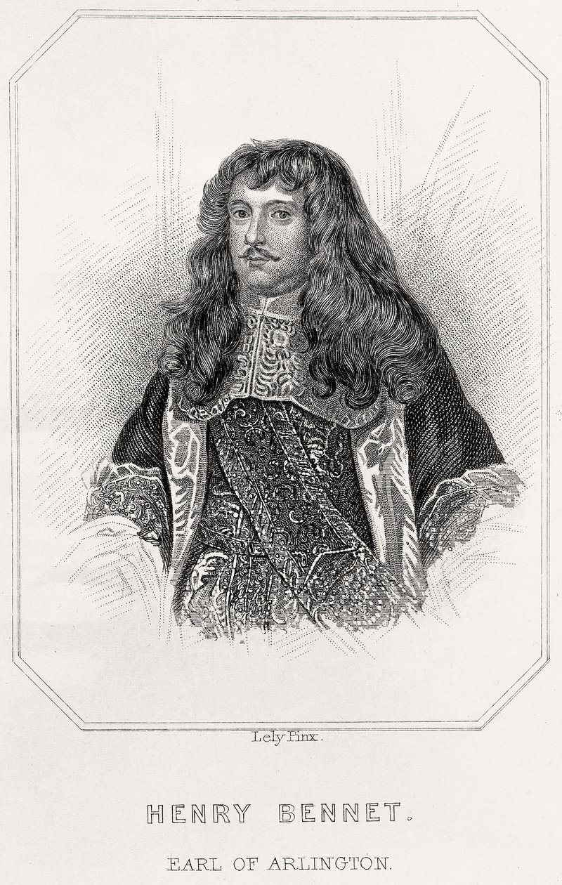 Portrett av Henry Bennet, jarl av Arlington, 1835 av English School