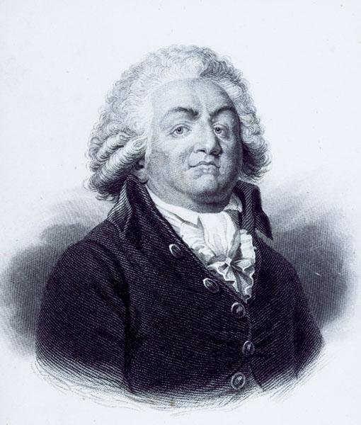 Portrett av Honore-Gabriel Riqueti (1749-91) greve av Mirabeau (gravering) av English School