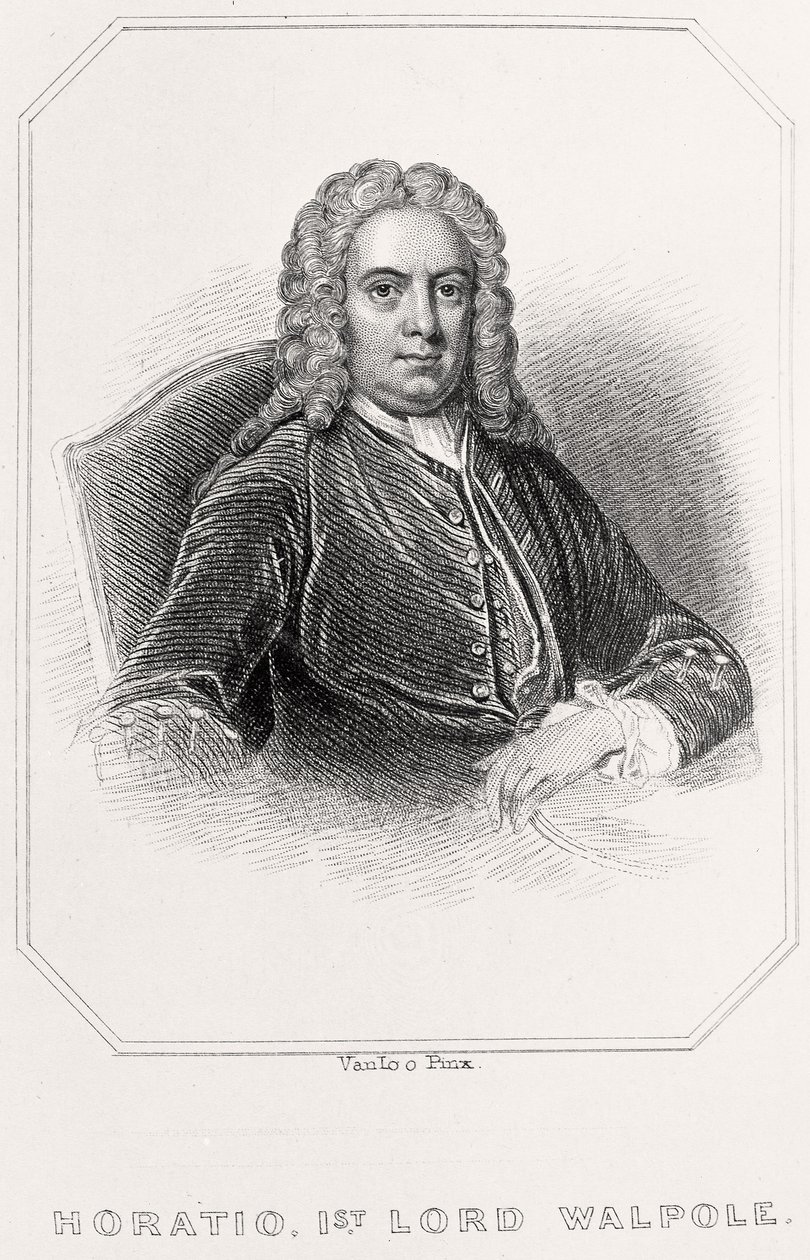 Portrett av Horatio, 1st Lord Walpole, 1835 av English School
