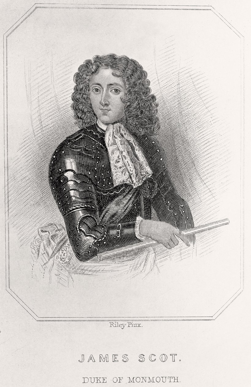 Portrett av James Scot, hertug av Monmouth, 1835 av English School