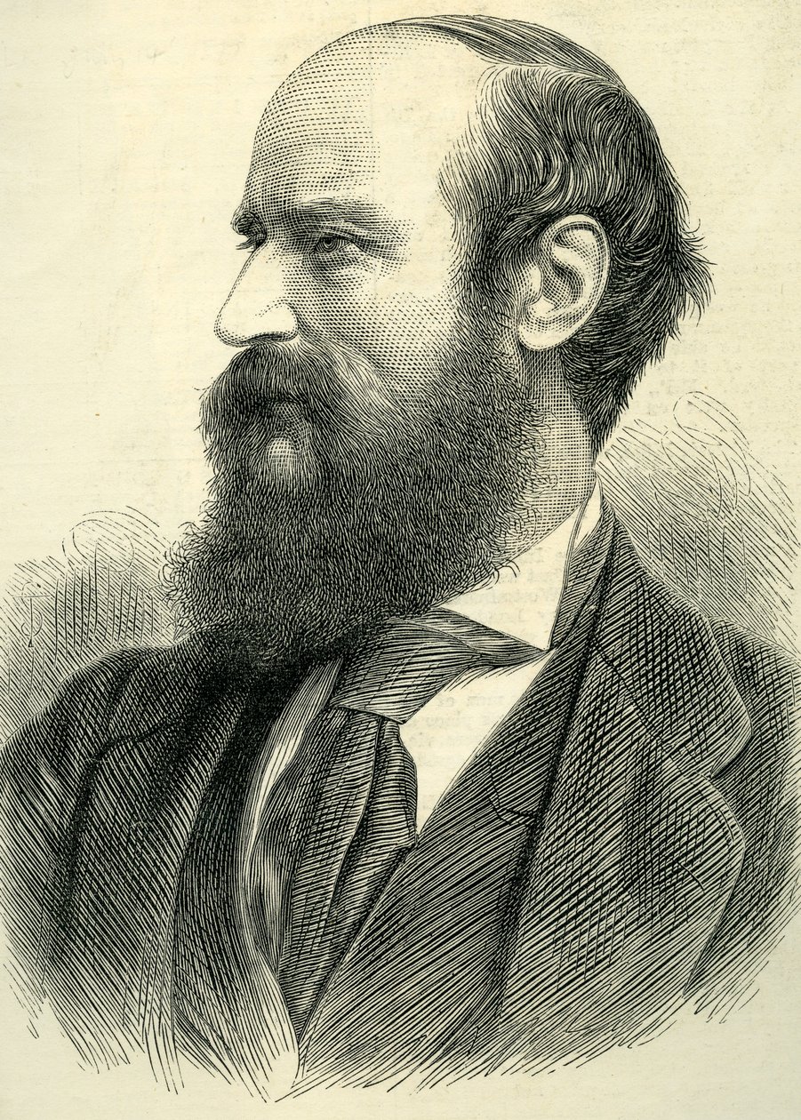 Portrett av John Bagnold Burgess, 1877 av English School