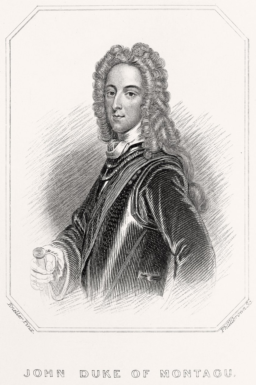Portrett av John Duke of Montagu, 1835 av English School