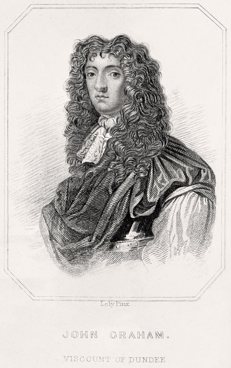 Portrett av John Graham, Viscount of Dundee, 1835 av English School