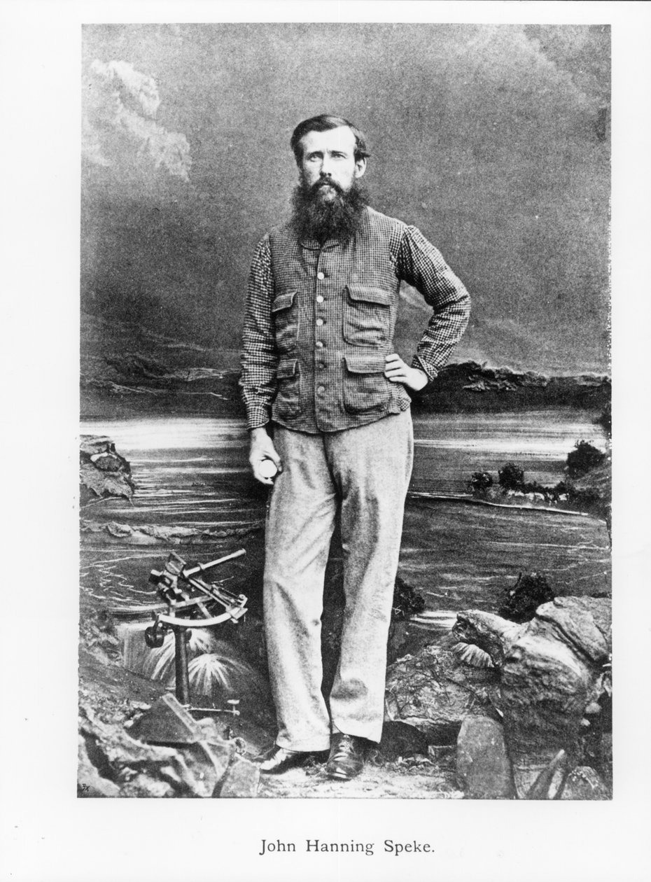 Portrett av John Hanning Speke (1827-64) av English School