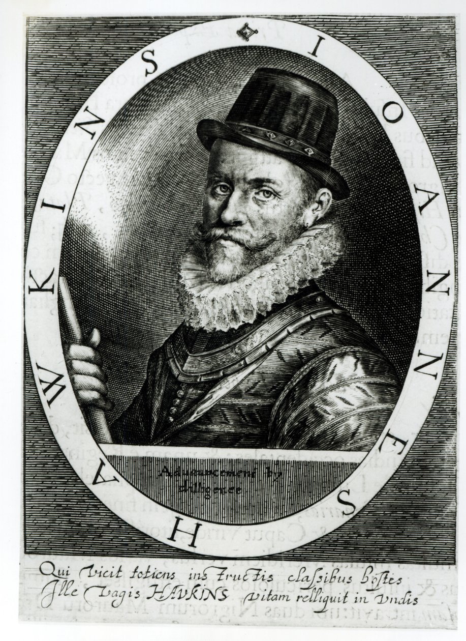 Portrett av John Hawkins (1532-95) av English School