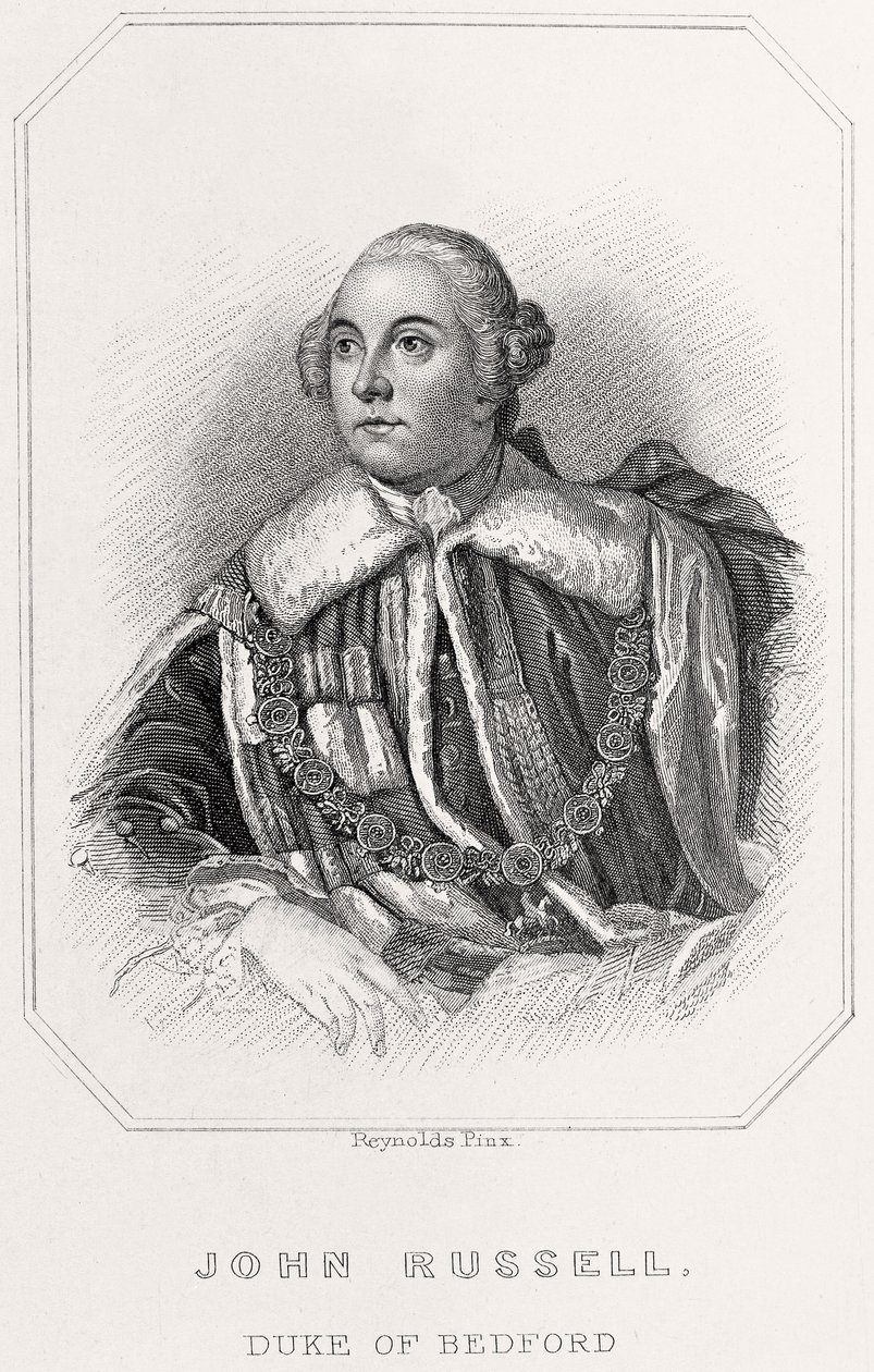 Portrett av John Russell, hertug av Bedford, 1835 av English School