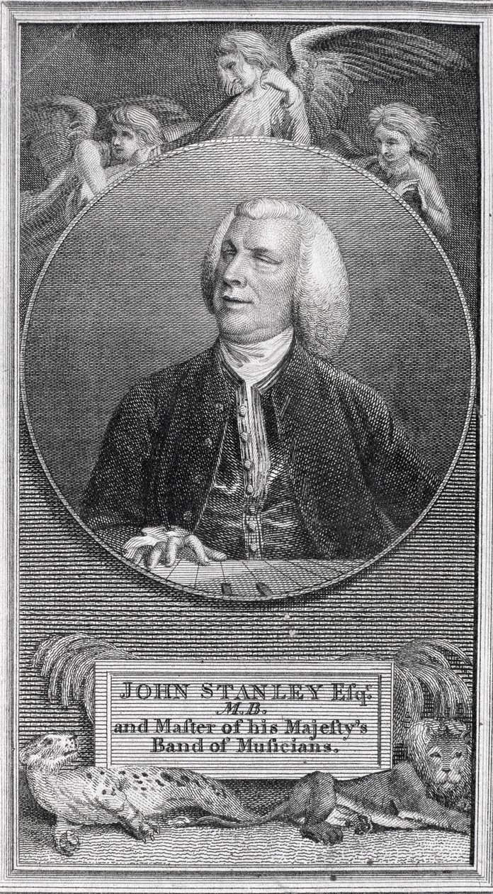 Portrett av John Stanley (1712-86) av English School
