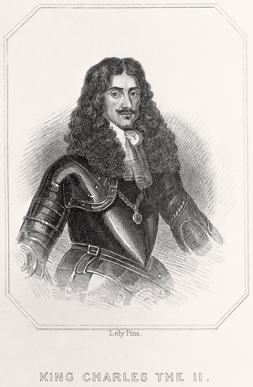 Portrett av kong Charles II, 1835 av English School