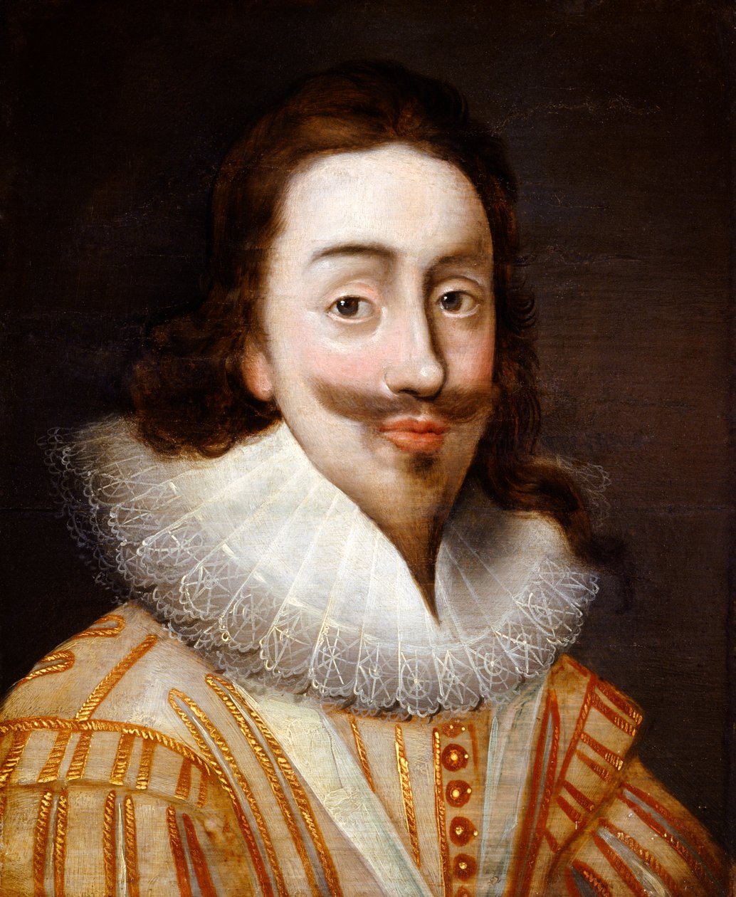 Portrett av kong Charles I (olje på lerret) av English School