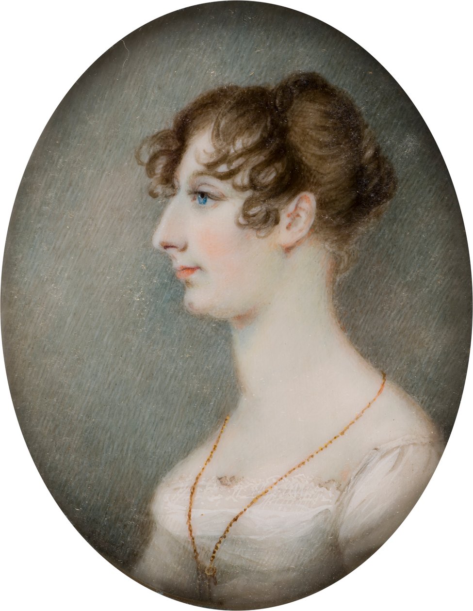 Portrett av Lucy, den ærede fru Whitmore, senere Lady Lucy Whitmore (1792-1840), ca. 1810-40 (olje på lerret) av English School