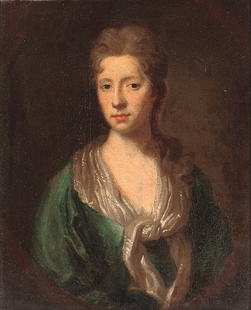 Portrett av Martha, kone til Sir William Clayton, ca. 1756 av English School
