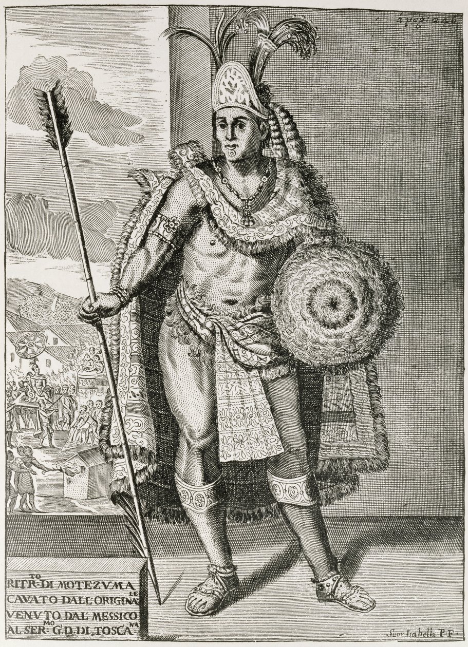 Portrett av Montezuma II (1466-1520) fra 