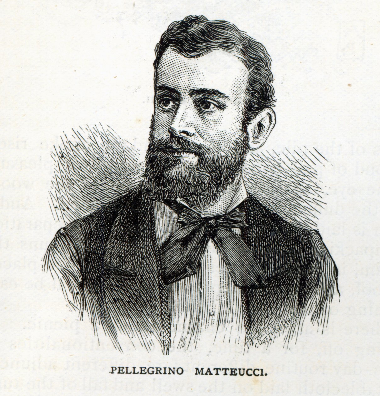 Portrett av Pellegrino Matteucci, fra 'Leisure Hour', 1888 av English School