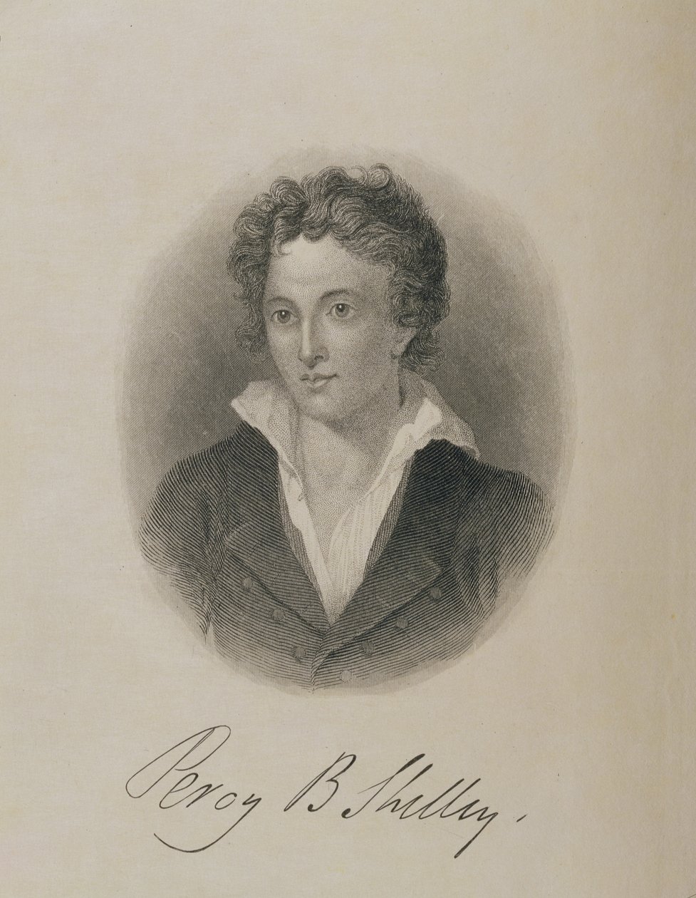 Portrett av Percy Bysshe Shelley (1792-1822), av English School