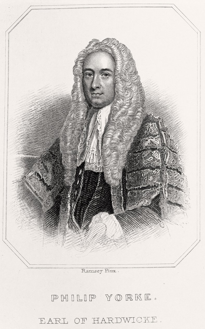 Portrett av Philip Yorke, jarl av Hardwicke, 1835 av English School