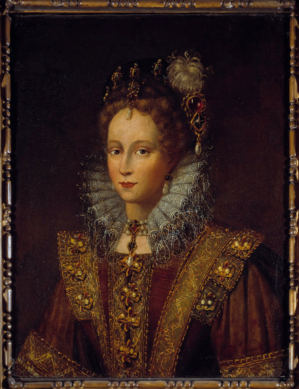 Portrett av dronning Elizabeth Ii av England (1533-1603) Maleri av den engelske skolen. 17. århundre. Søn 0,56x0,77 m Pau, musee du chateau av English School