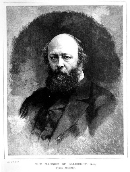 Portrett av Robert Arthur Talbot Gascoyne Cecil (1830-1903) markisen av Salisbury og statsminister, fra en serie som skildrer 