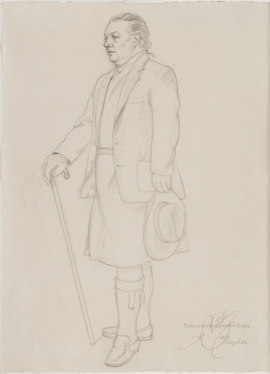 Portrett av Roderick Gradidge, ca. 1987 av English School
