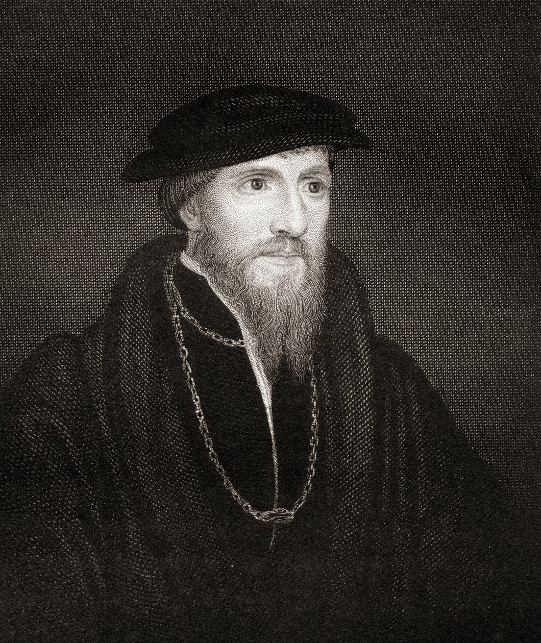Portrett av Sir Anthony Denny (1501-49) fra Lodges British Portraits, 1823 av English School