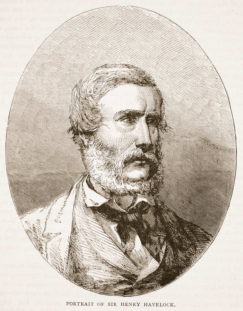 Portrett av Sir Henry Havelock, illustrasjon fra Cassells Illustrated History of England av English School