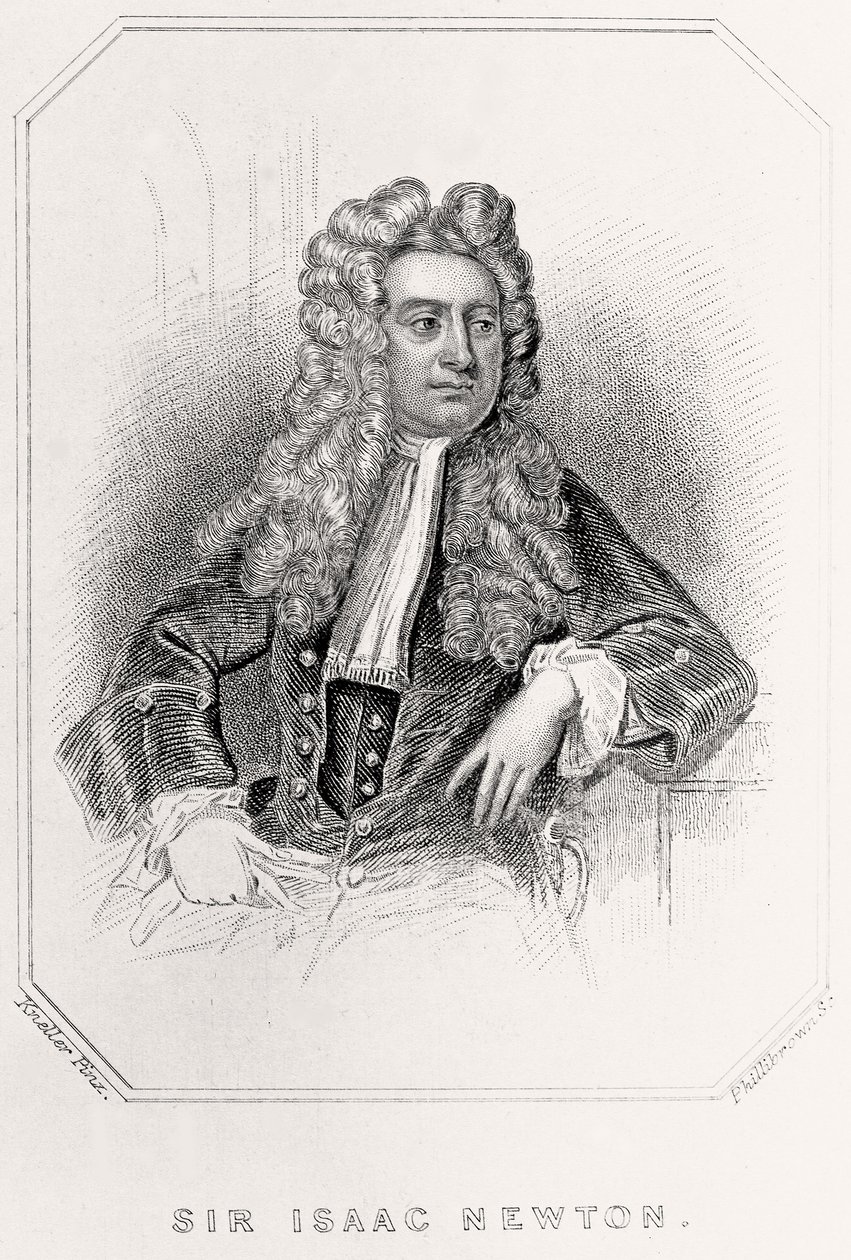 Portrett av Sir Isaac Newton, 1835 av English School