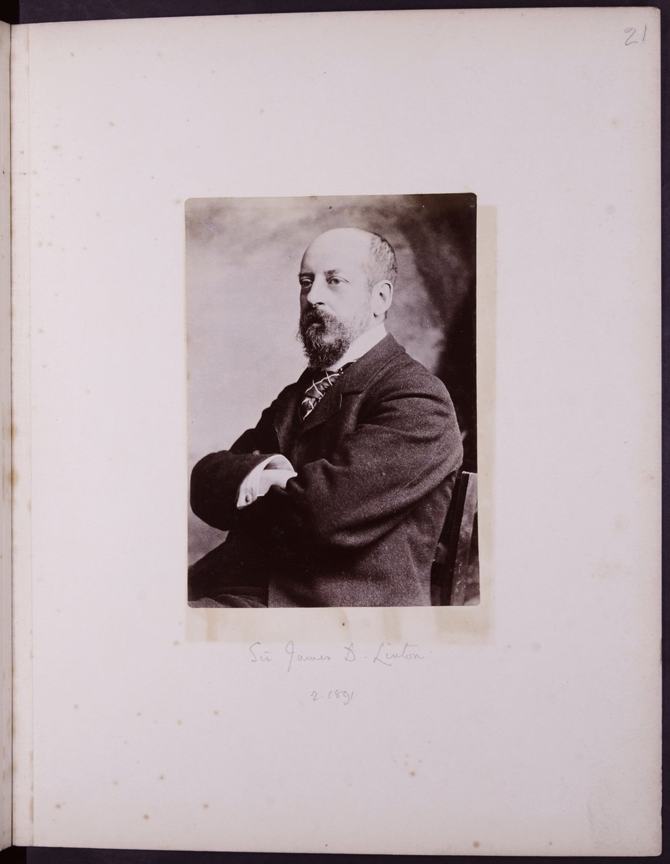 Portrett av Sir James D Linton, ca. 1900 av English School