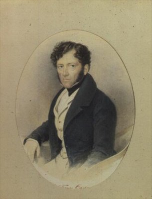 Portrett av Sir Thomas Cartwright (akvarell på papir) av English School
