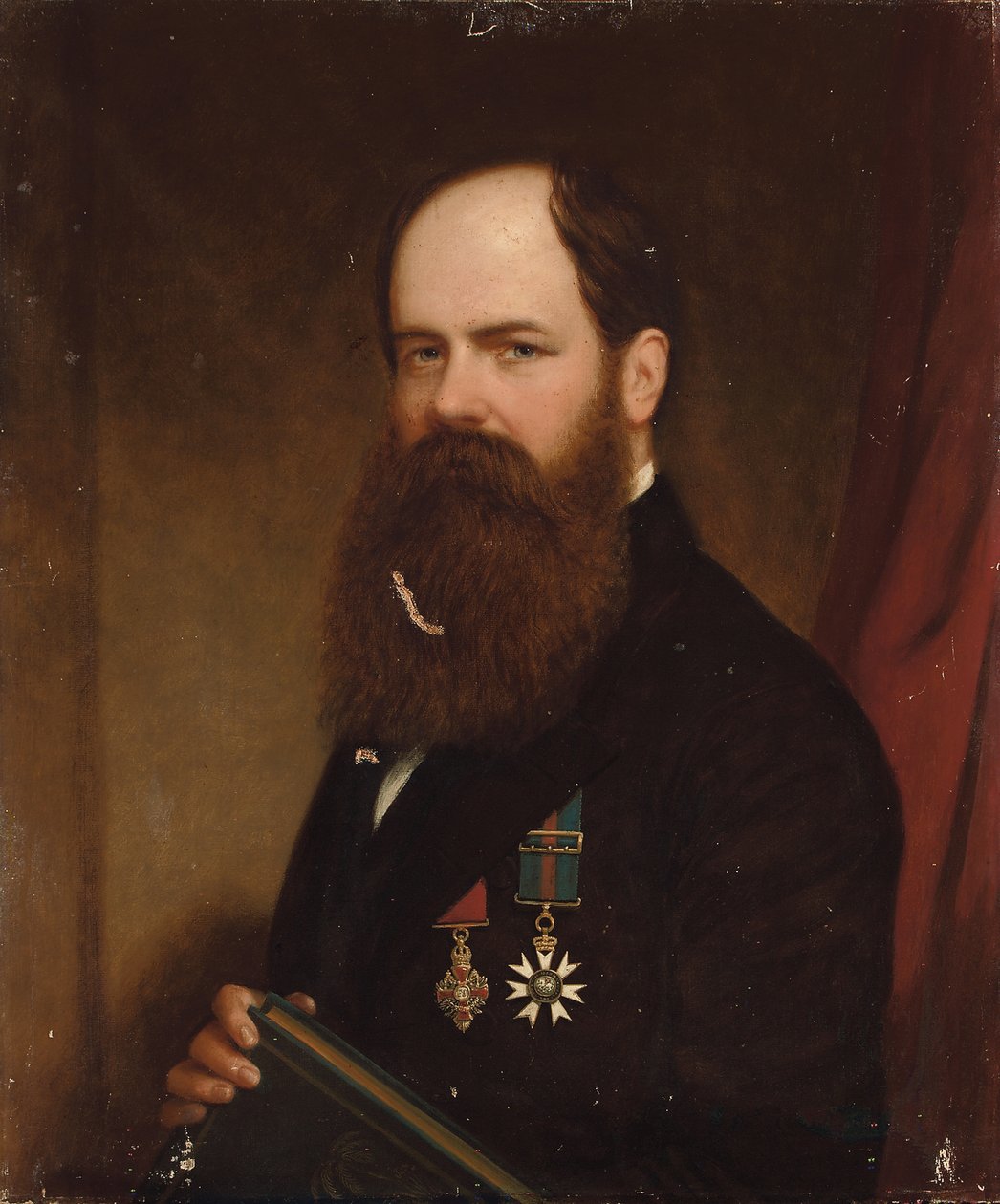 Portrett av Sir Walter Lawry Buller, N.Z.C., K.C.M.G., F.R.S. av English School