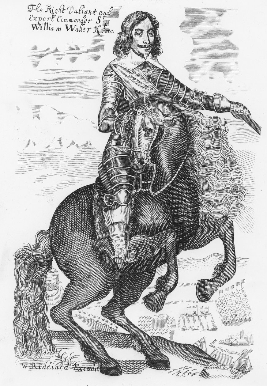 Portrett av Sir William Waller (gravering) av English School