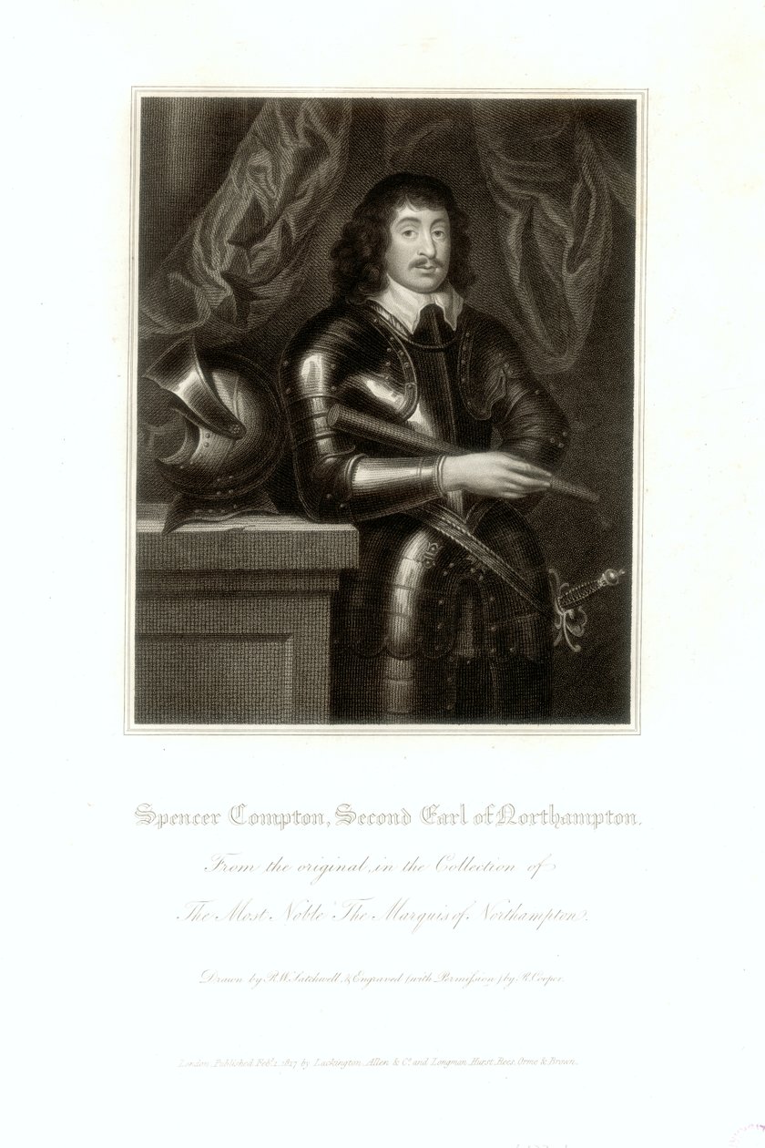 Portrett av Spencer Compton, 2. jarl av Northampton av English School