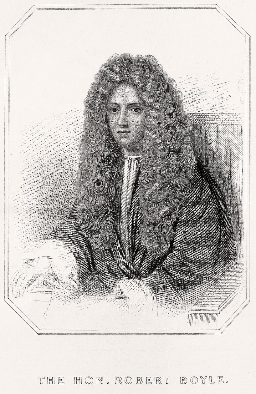 Portrett av den ærede Robert Boyle, 1835 av English School