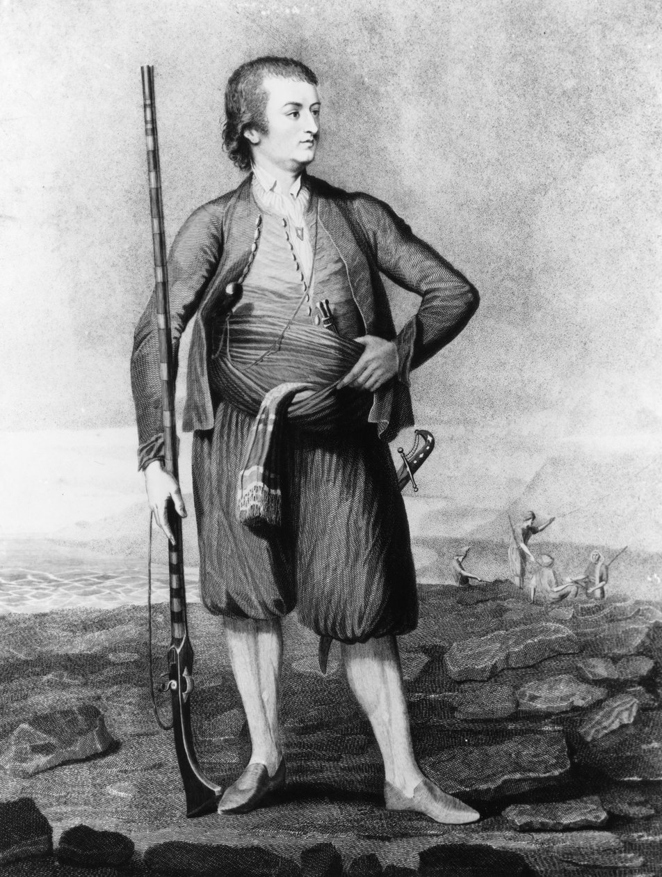 Portrett av Thomas Howard (1747-91), jarl av Effingham, på sine reiser, 1790 av English School